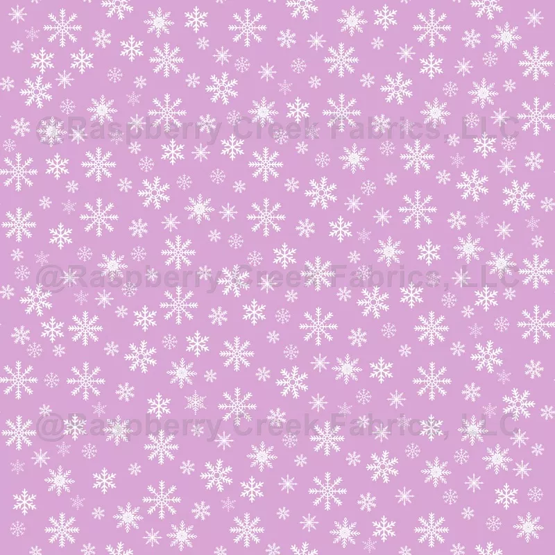 White Snowflakes on Gray-Purple
