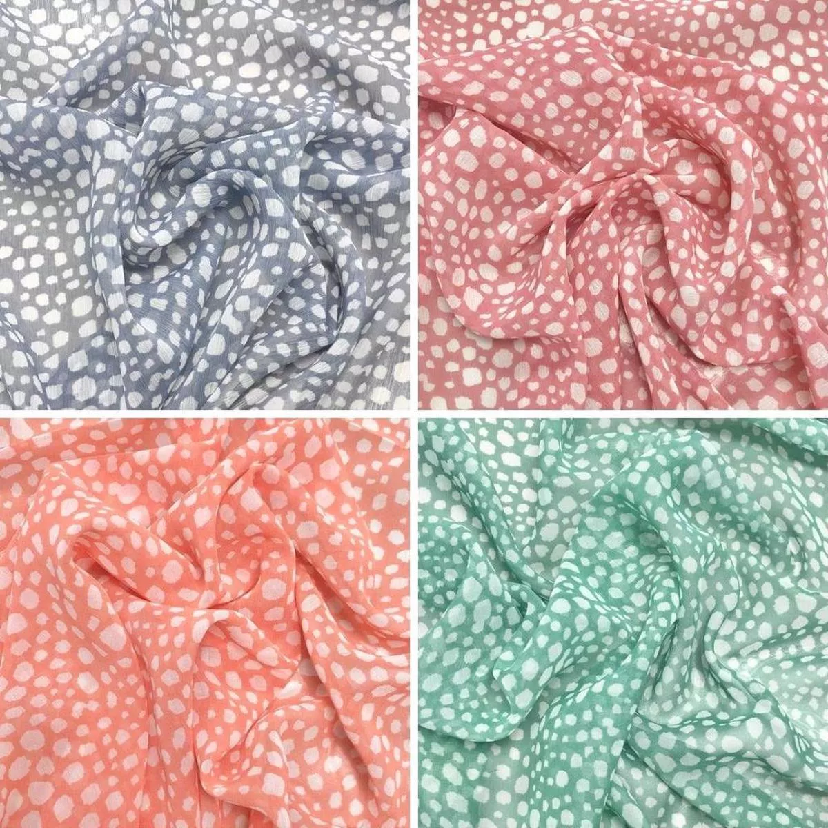 white-spots-crinkle-chiffon-fabric-3m-pre-cut White Spots Crinkle Chiffon Fabric – 3m Pre-cut