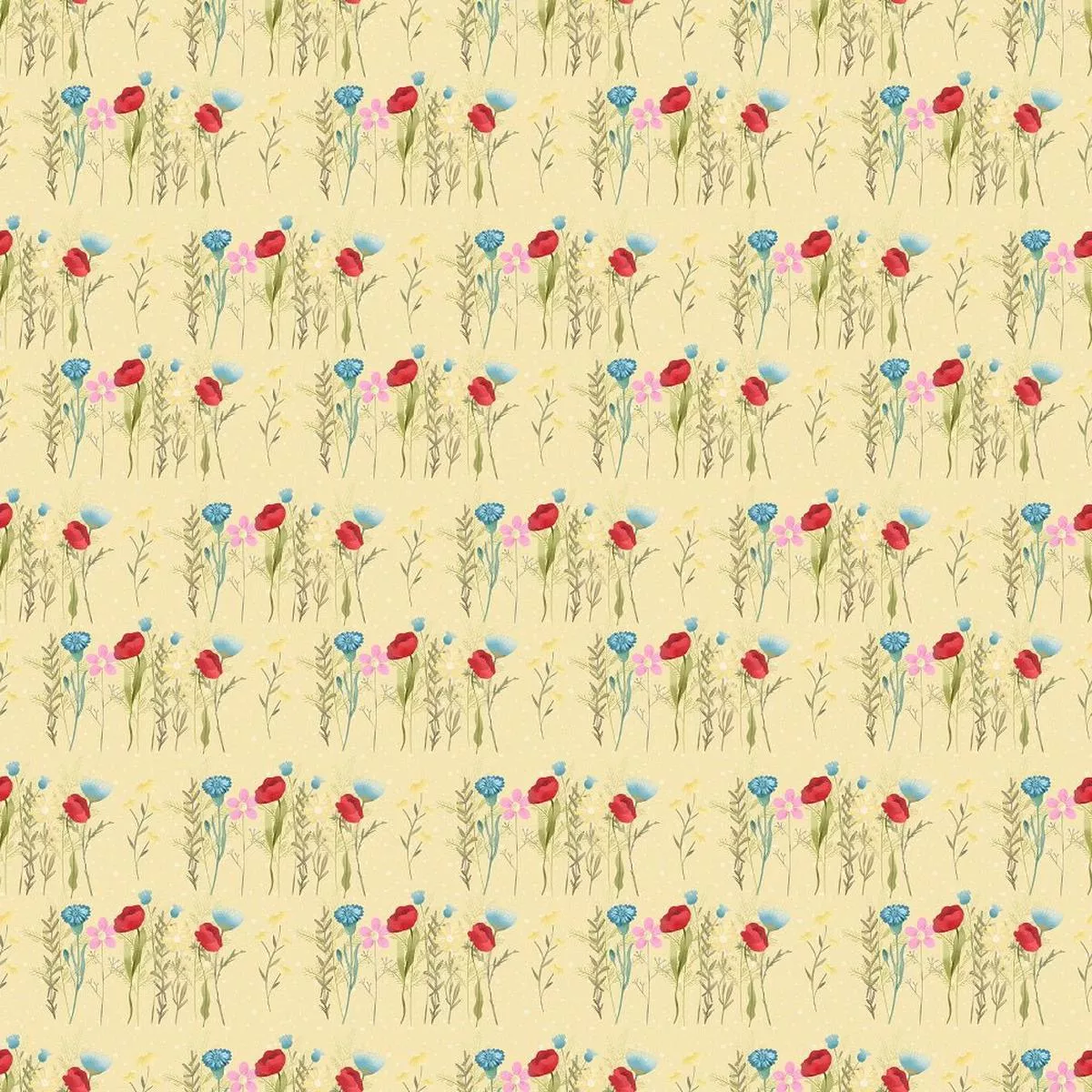 wild-flowers-group-fabric-yellow Wild Flowers Group Fabric – Yellow