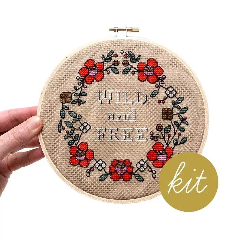 Wild and Free Cross Stitch Kit (Junebug and Darlin)
