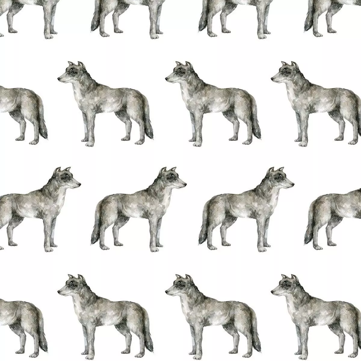 wild-grey-wolf-fabric Wild Grey Wolf Fabric