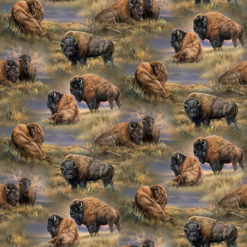 wild-wings-bison-range-scenic-fabric Wild Wings Bison Range Scenic Fabric