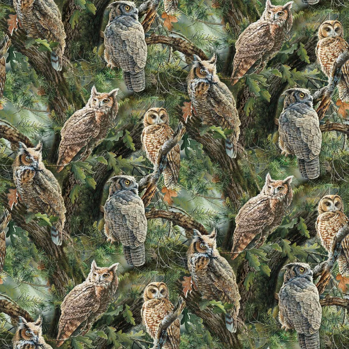 wild-wings-night-owl-scenic-fabric Wild Wings Night Owl Scenic Fabric
