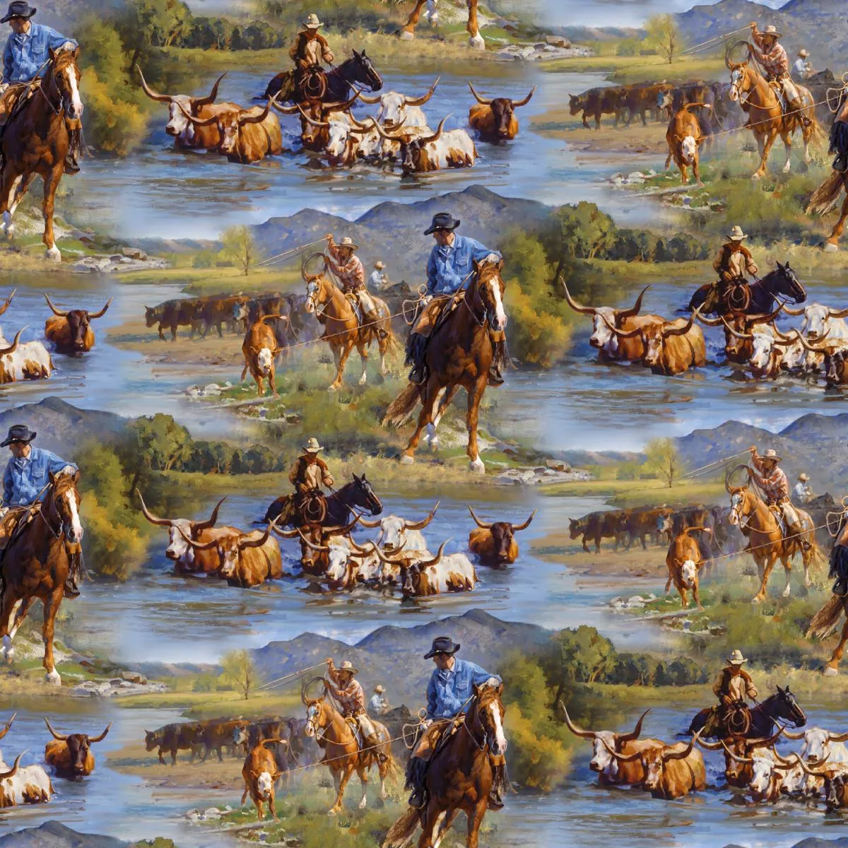 Wild Wings Ranch Hero Scenic Fabric