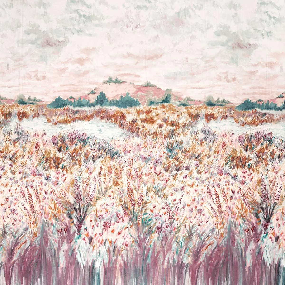wildbloom-print-mineral-blush-elements-fabric-by-clarke-clarke Wildbloom Print Mineral/Blush Elements Fabric by Clarke & Clarke