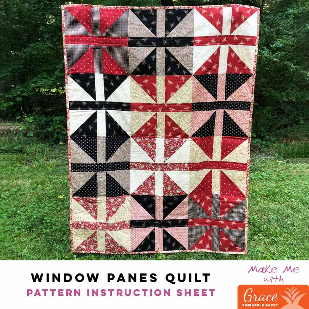 window-panes-quilt-grace-pineapple-pack-pattern Window Panes Quilt – Grace Pineapple Pack Pattern