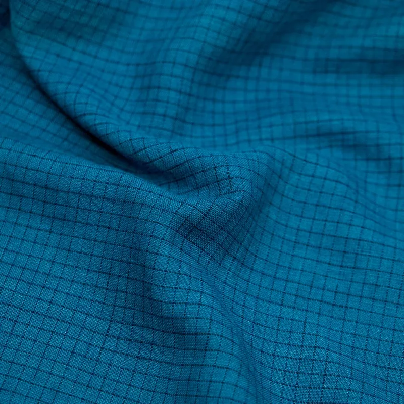 windowpane-yarn-dyed-linen-cotton-harbour-navy Windowpane Yarn Dyed Linen Cotton – Harbour/Navy