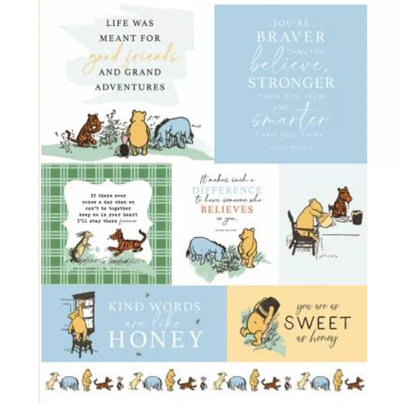 winnie-pooh-35-1-2in-x-43in-fabric-panel Winnie the Pooh – 35 1/2in x 43in Fabric Panel