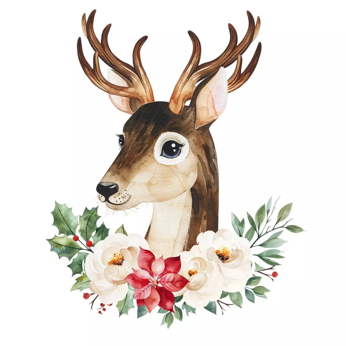 winter-deer-fabric-panel Winter Deer Fabric Panel