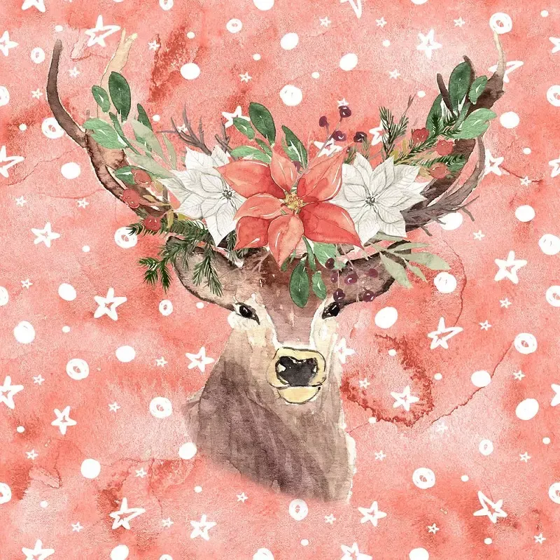 winter-dreams-deer-head-fabric-panel-red Winter Dreams Deer Head Fabric Panel – Red