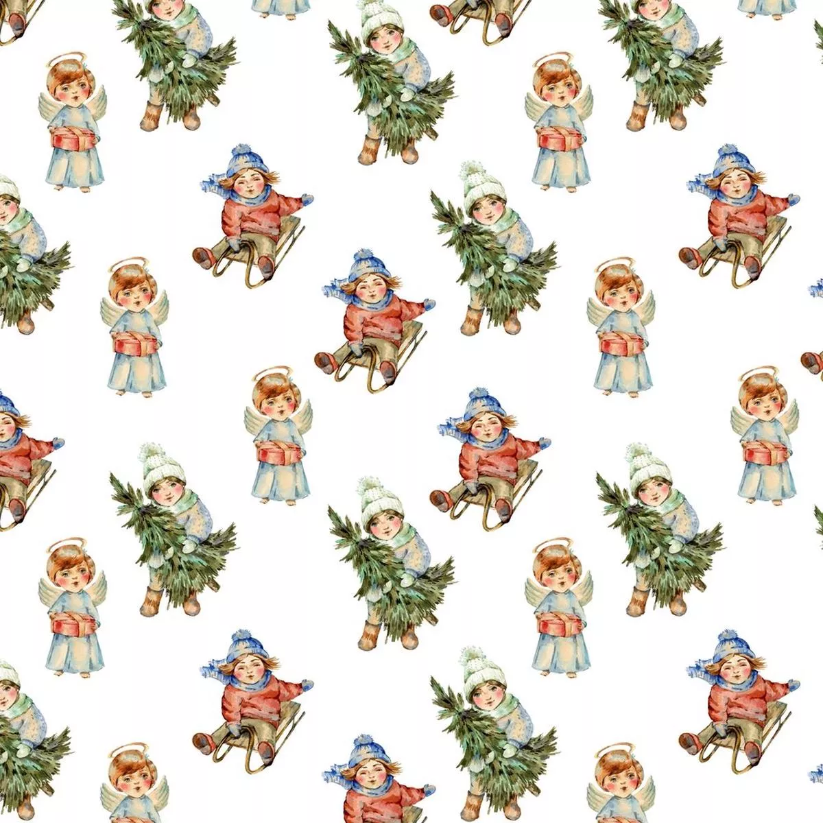 winter-village-kids-fabric Winter Village Kids Fabric