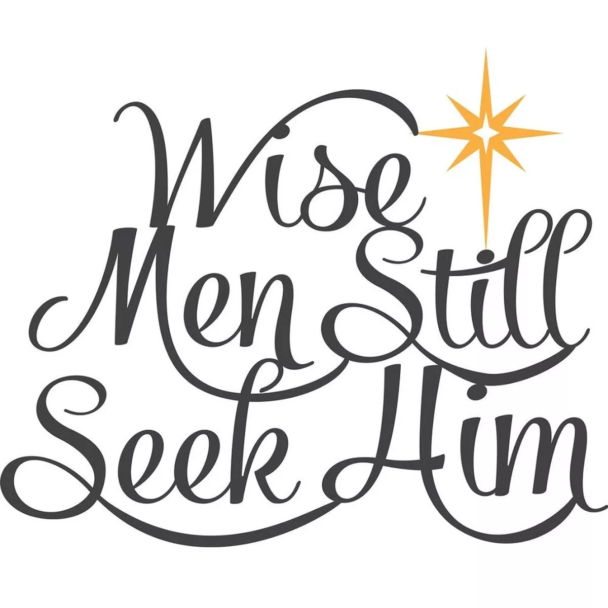 Wise Men Still Seek Him Fabric Panel – White