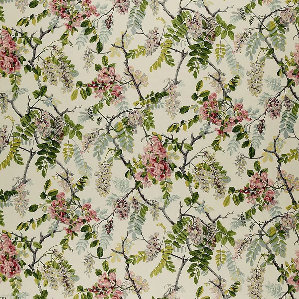 Wisteria Vine Ivory Fabric