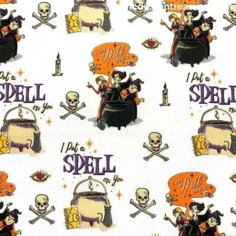 Witch Fabric Disney Hocus Pocus – Witches White Fabric