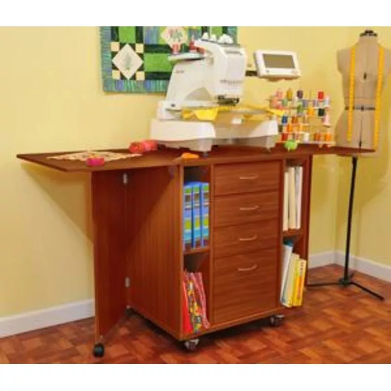 Wombat Teak Kangaroo Sewing Cabinet