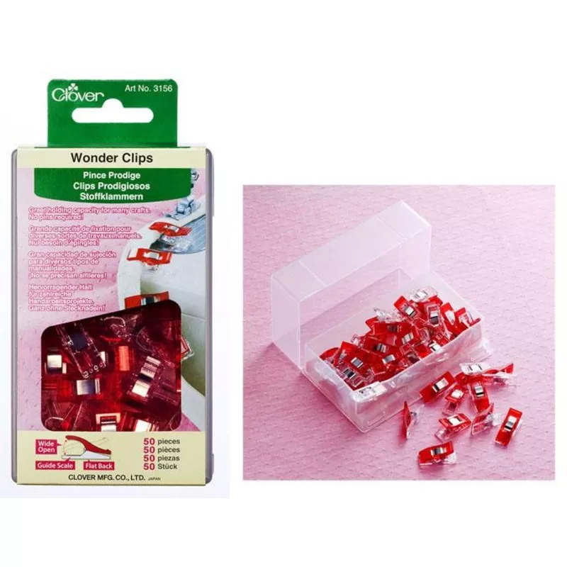 Wonder Clips 50ct Clover Needlecraft CN-3156