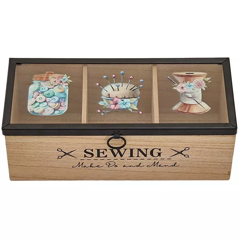 Wooden Box 3 Compartments