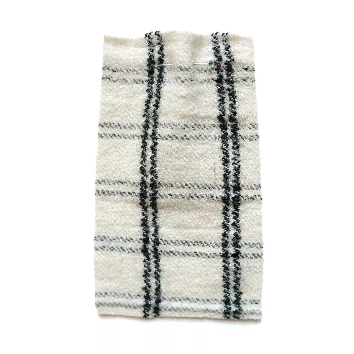 Wool Khadi Check – Cream & Black