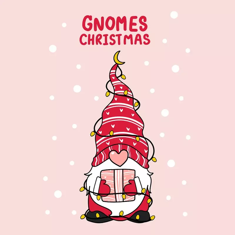 wrapped-up-in-lights-gnome-fabric-panel Wrapped Up In Lights Gnome Fabric Panel