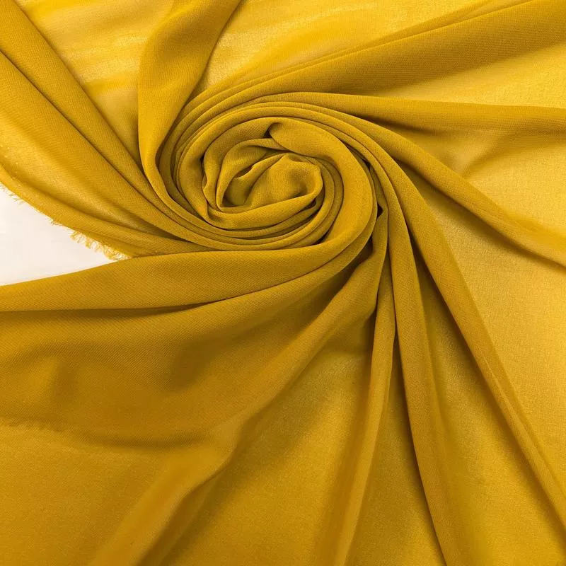 yellow-crepe-polyester-fabric Yellow Crepe Polyester Fabric