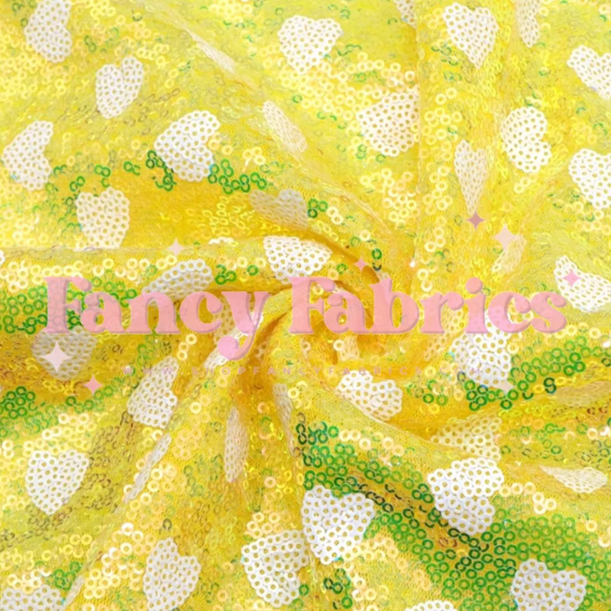 yellow-heart-sequin-mesh Yellow | Heart Sequin Mesh