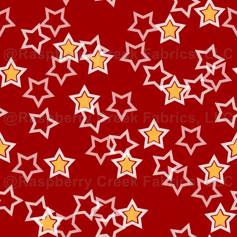 yellow-white-stars-on-red Yellow and white stars on red