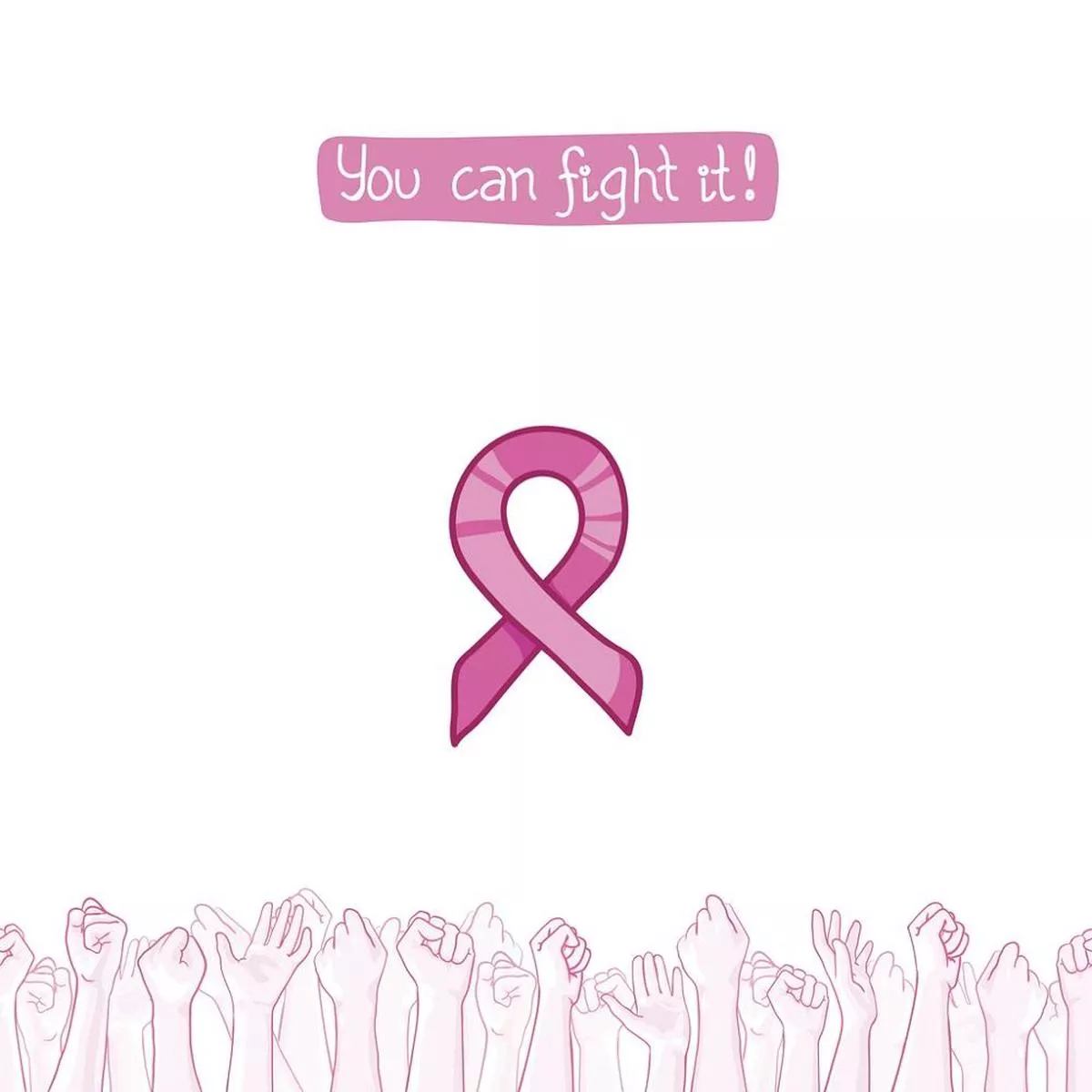 you-can-fight-it-breast-cancer-fabric-panel You Can Fight It Breast Cancer Fabric Panel