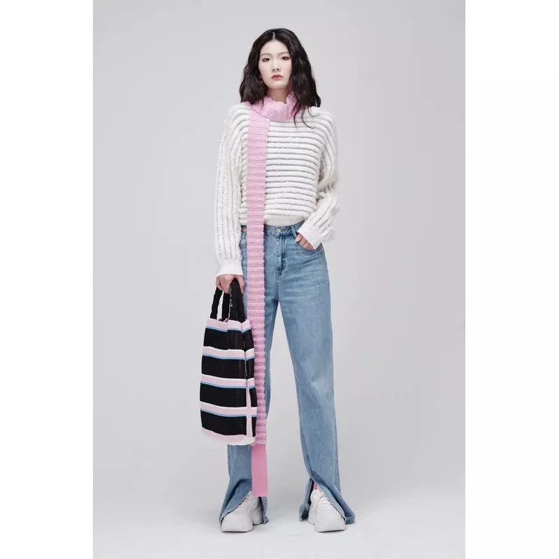 zi-ii-ci-ien-pinstriped-knitted-wool-sweater ZI II CI IEN | Pinstriped Knitted Wool Sweater