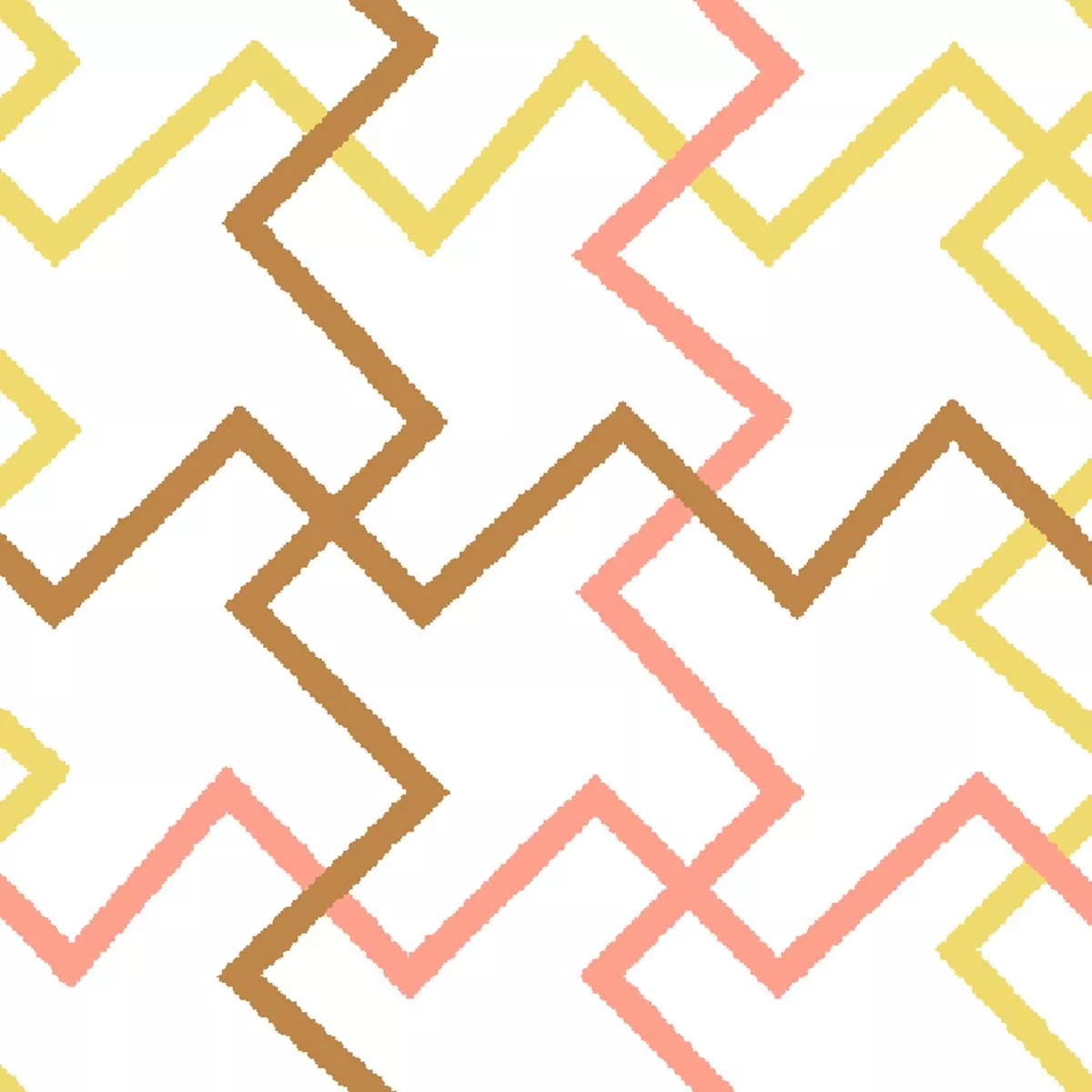 zigzag-lattice-on-brown-pink-fabric Zigzag Lattice on Brown & Pink Fabric