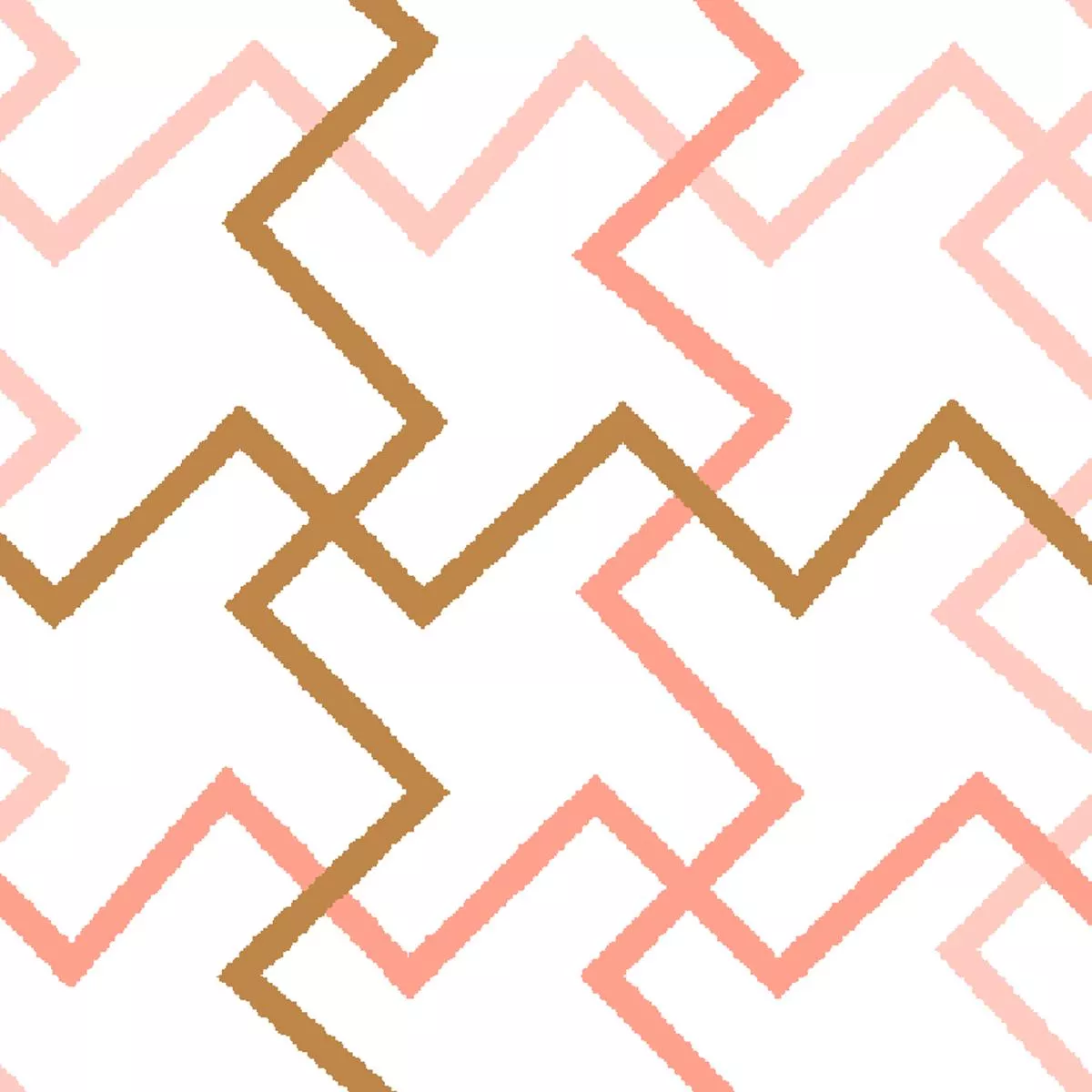 zigzag-lattice-on-pink-bronze-fabric Zigzag Lattice on Pink & Bronze Fabric